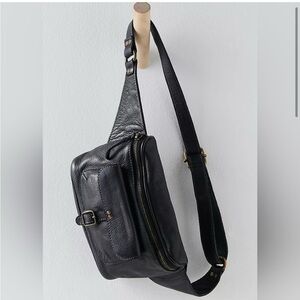 Leather free people crossbody bag